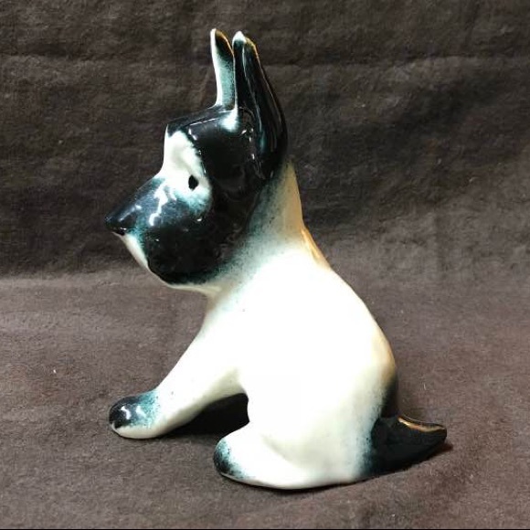 Vintage figurine of adorable black and white dog - Picture 4 of 8